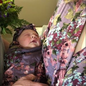 Milkmaid Goods Robe Swaddle and matching headband
